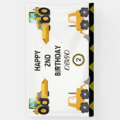 Bouw Truck Verjaardag Party Banner (Verticaal)