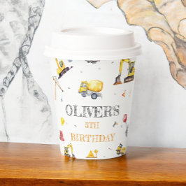 Bouw Trucks Boy Verjaardagsfeest Papieren Bekers