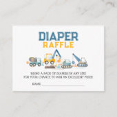 Bouw Trucks Gravers, Luier Raffle Ticket Informatiekaartje (Voorkant)