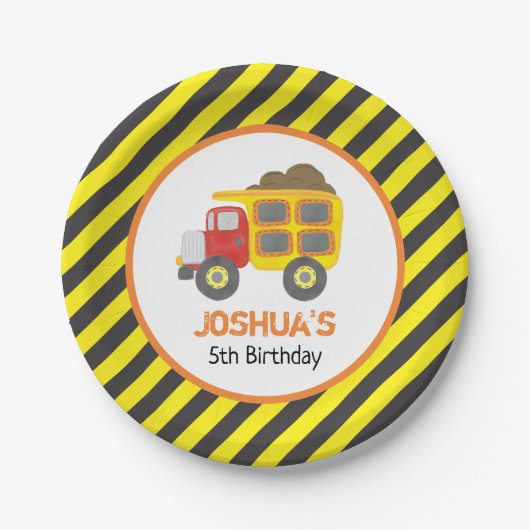 Bouw Tulpbuis van de Birthday Party Papieren Bordje (Voorkant)