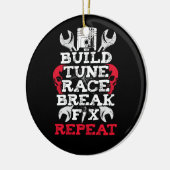 Bouw Tune Race Break Fix T-shirt Cadeauwagen herha Keramisch Ornament (Links)