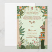 Bouw uit nodigen Mughal de bruiloft van de uitnodi Kaart (Voorkant / Achterkant)