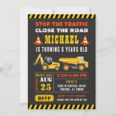 Bouw Uitnodiging, Bouwfeest Verjaardag Kaart (Voorkant)