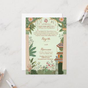 Bouw uitnodiging Mughal uitnodiging van het huweli