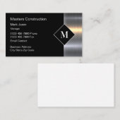 Bouw unieke monogram Visitekaartjes (Voorkant / Achterkant)