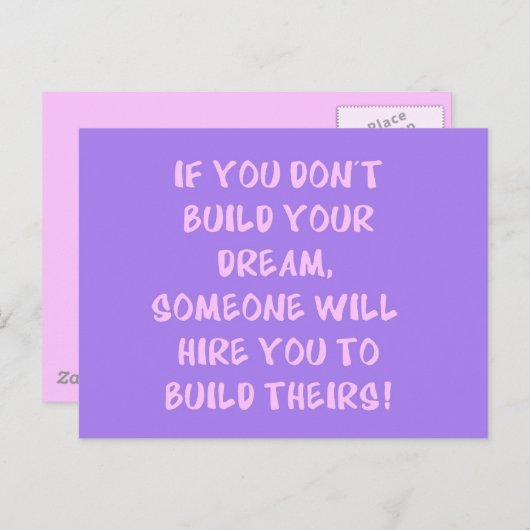 Bouw Uw Vertrouwen van het Advies van de Dream Bri Briefkaart (Voorkant / Achterkant)