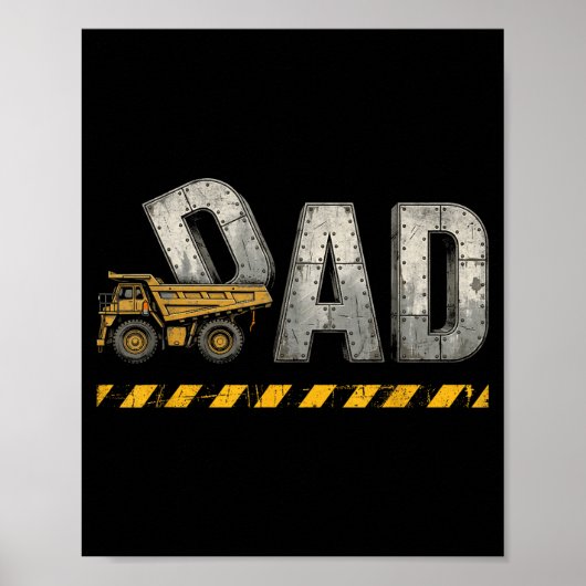 Bouw vader vaderdag vader retro vintage poster (Voorkant)
