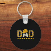 Bouw vader vaderdag vader retro vintage sleutelhanger (Voorkant)