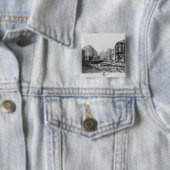 Bouw van Avenue de l'Opera 2 Vierkante Button 5,1 Cm (In situ)