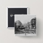 Bouw van Avenue de l'Opera 2 Vierkante Button 5,1 Cm (Voorkant /achterkant)