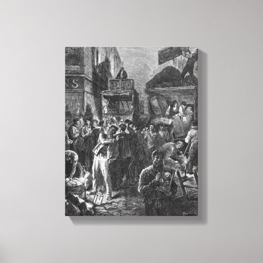 Bouw van Avenue de l'Opera Canvas Afdruk (Voorkant)