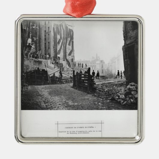 Bouw van Avenue de l'Opera Metalen Ornament (Voorkant)
