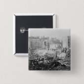 Bouw van Avenue de l'Opera Vierkante Button 5,1 Cm (Voorkant /achterkant)