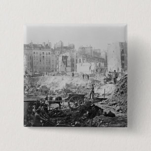 Bouw van Avenue de l'Opera Vierkante Button 5,1 Cm