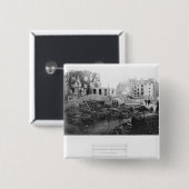 Bouw van Avenue de l'Opera Vierkante Button 5,1 Cm (Voorkant /achterkant)