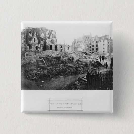 Bouw van Avenue de l'Opera Vierkante Button 5,1 Cm (Voorkant)