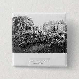 Bouw van Avenue de l'Opera Vierkante Button 5,1 Cm