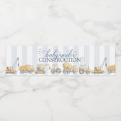 Bouw van Baby shower op waterdag Waterfles Etiket (Enkel label)