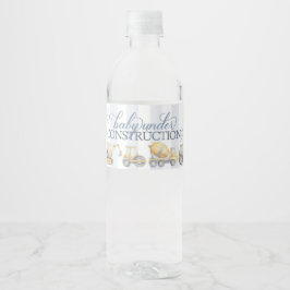 Bouw van Baby shower op waterdag Waterfles Etiket