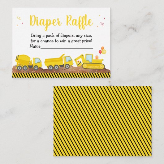 Bouw van Baby shower Toppen Informatiekaartje (Voorkant / Achterkant)