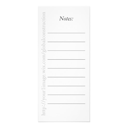 Bouw van binnenste brochure voor het schilderen reclamekaart (Achterkant)