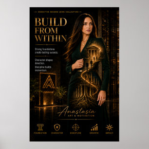 Bouw Van Binnenuit – Motivatieposter voor Leidingg Poster