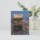 Bouw van Boston met lichte trails op de weg Briefkaart (Staand voorkant)