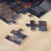 Bouw van Boston met lichtspoor op de weg Legpuzzel (Zijkant)