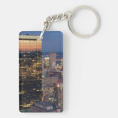 Bouw van Boston met lichtspoor op de weg Sleutelhanger (achterkant)