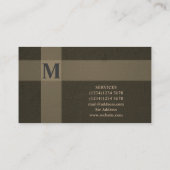 Bouw van bouwbeton met harde ondergrond visitekaartje (Achterkant)