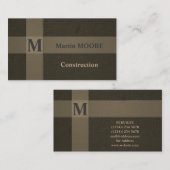 Bouw van bouwbeton met harde ondergrond visitekaartje (Voorkant / Achterkant)