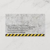 Bouw van bouwplaats | Werk in uitvoering Visitekaartje (Achterkant)