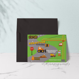 Bouw van bouwterrein - uitnodiging op zaterdag