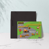 Bouw van bouwterrein - uitnodiging op zaterdag