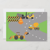 Bouw van bouwterrein - uitnodiging op zaterdag (Achterkant)