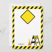 Bouw van bouwterreinen Aanwezige uitnodiging (Achterkant)