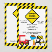 Bouw van bouwterreinen Aanwezige uitnodiging (Voorkant / Achterkant)