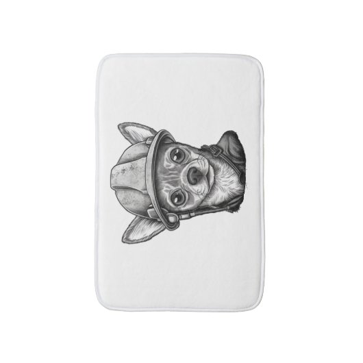 Bouw van Chihuahua-bouwvakker Badmat (Voorkant Verticaal)