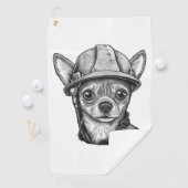 Bouw van Chihuahua-bouwvakker Golfhanddoek (Insitu)