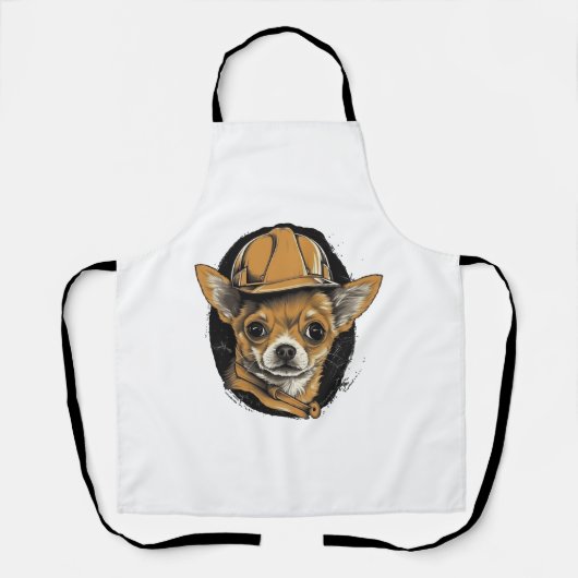 Bouw van Chihuahua-bouwvakker Schort (Voorkant)