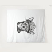 Bouw van Chihuahua-bouwvakker Wandkleed (Voorkant (horizontaal))