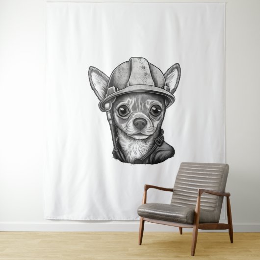 Bouw van Chihuahua-bouwvakker Wandkleed (In situ)