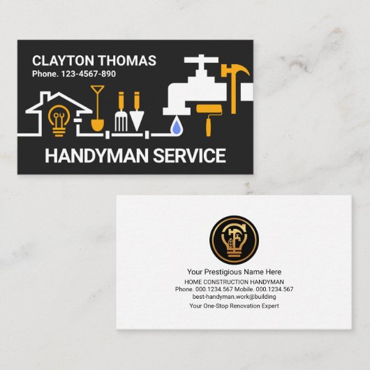 Bouw van constructietools voor krachtophangs visitekaartje (Voorkant / Achterkant)