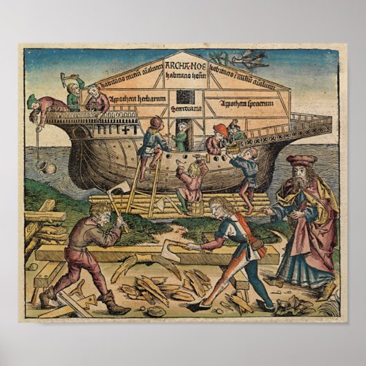 Bouw van de ark 1493 - Poster (Voorkant)