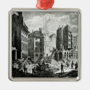 Bouw van de Boulevard de Sebastopol Metalen Ornament