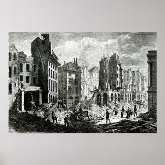 Bouw van de Boulevard de Sebastopol Poster (Voorkant)