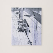 Bouw van de Brooklyn Bridge, New York (litho) Legpuzzel (Verticaal)