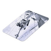 Bouw van de Brooklyn Bridge, New York (litho) Magneet (Linkerzijde)