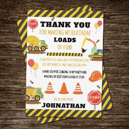 Bouw van de dag bedankkaart