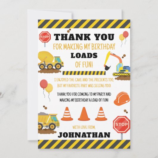 Bouw van de dag bedankkaart (Voorkant)